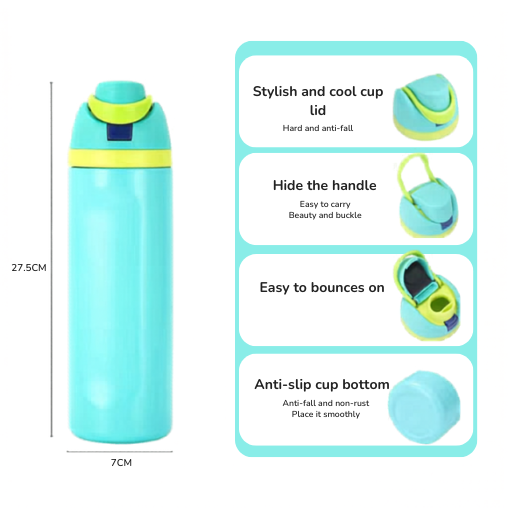 1L Sport Bottle with Hidden Handle | One-Touch Lid, Anti-Slip