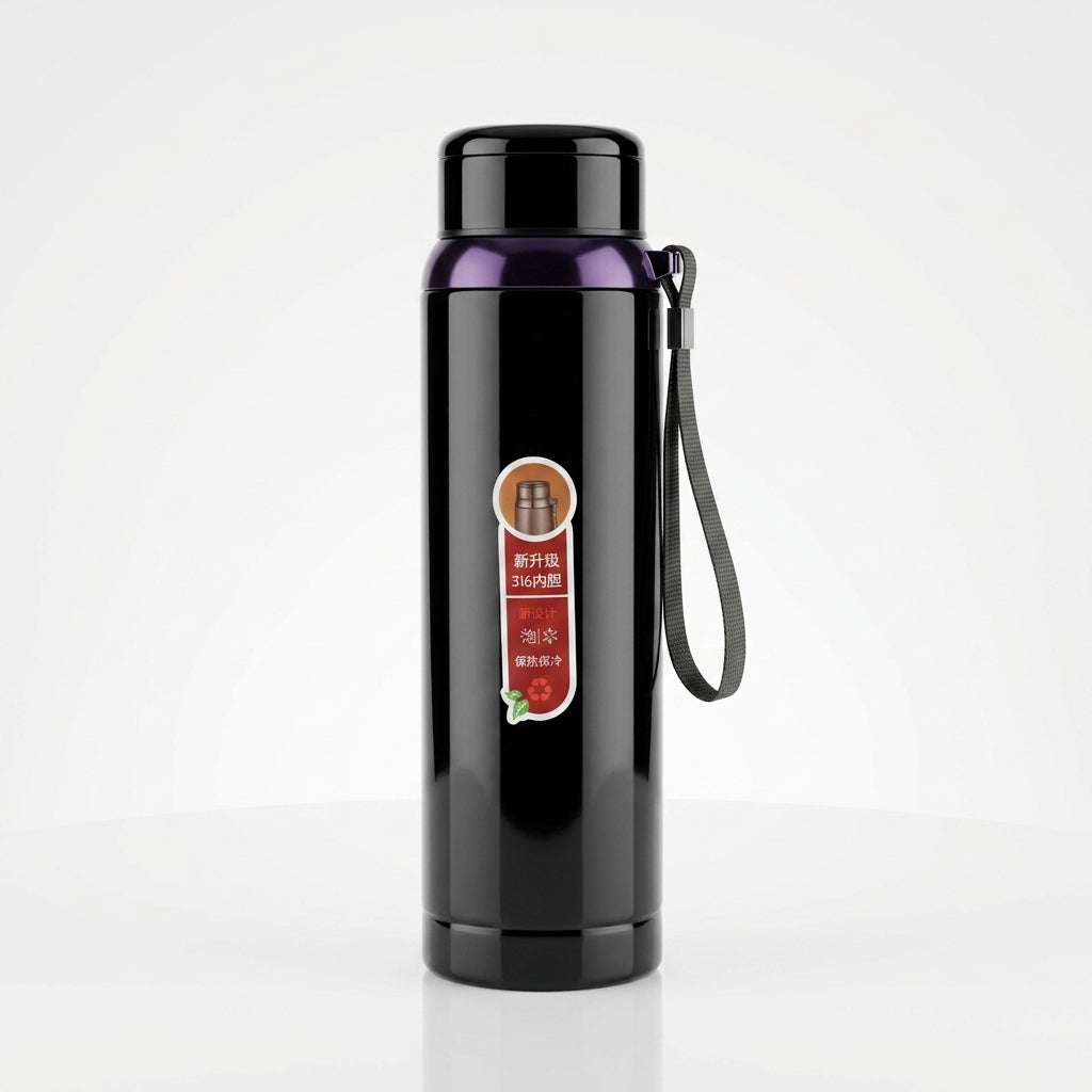 Premium SUS 316 Stainless Steel Vacuum Flask | 1000ml High-Capacity Travel Water Bottle