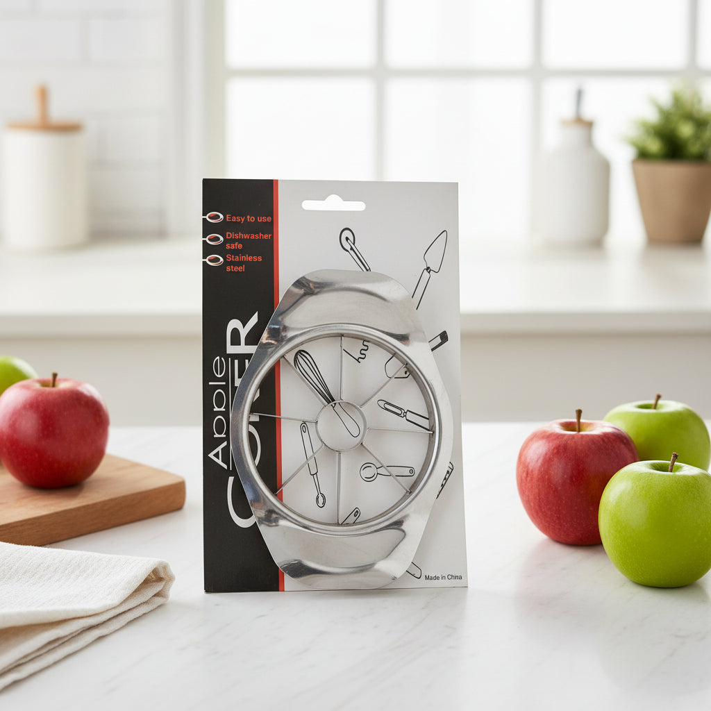 Stainless Steel Apple Corer & Slicer | 8-Blade Wedge Cutter