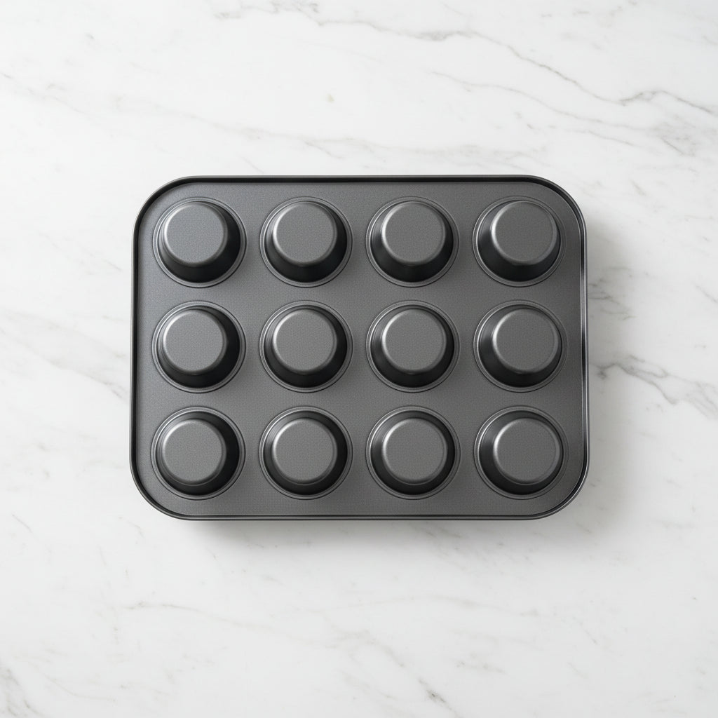 12-Cup Cupcake Tray | Non-Stick Carbon Steel Muffin Pan