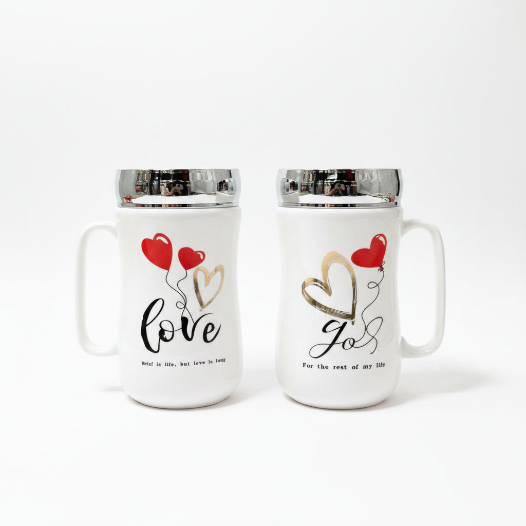 'Always & Forever' Couple Mug Set | Anniversary Gift Drinkware