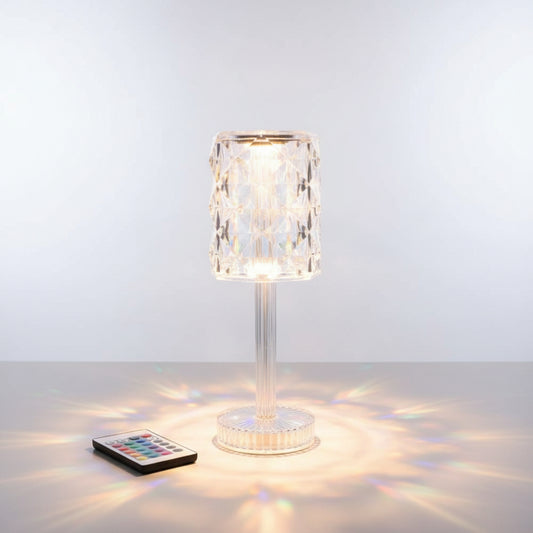 RGB Crystal Lamp with Remote | 16-Color Rechargeable LED Mood Light