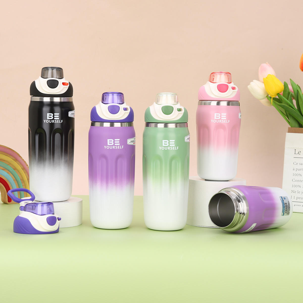 500ml Premium Sport Flask | Insulated Steel Bottle, 4 Aesthetic Colors