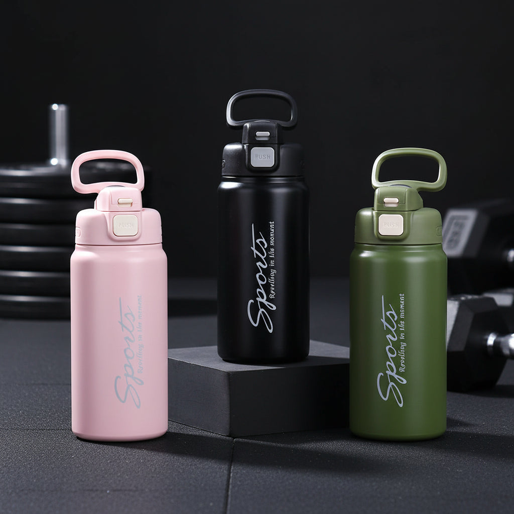 600ml Matte Sport Bottle | Locking Lid, 24hr Cold Insulation
