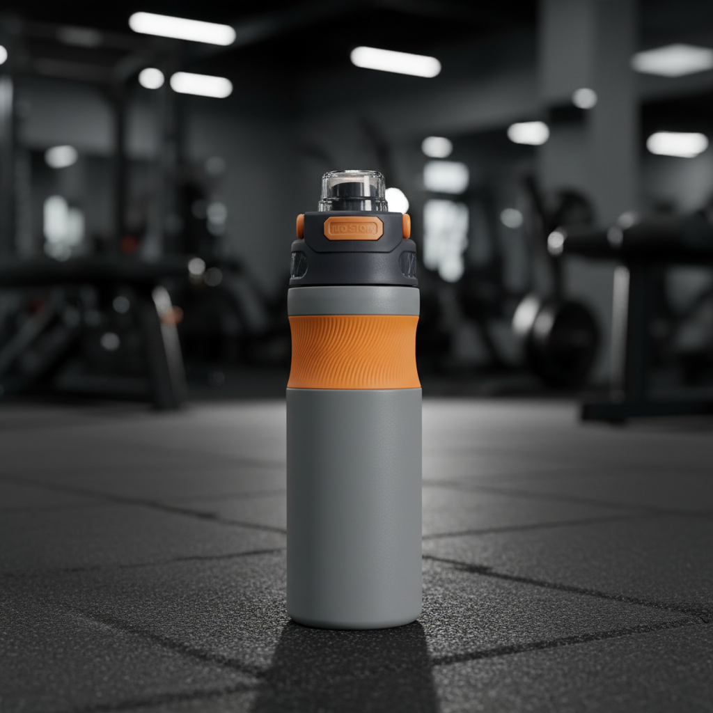580ml Gym Bottle | Non-Slip Grip, Sweatproof Steel Flask