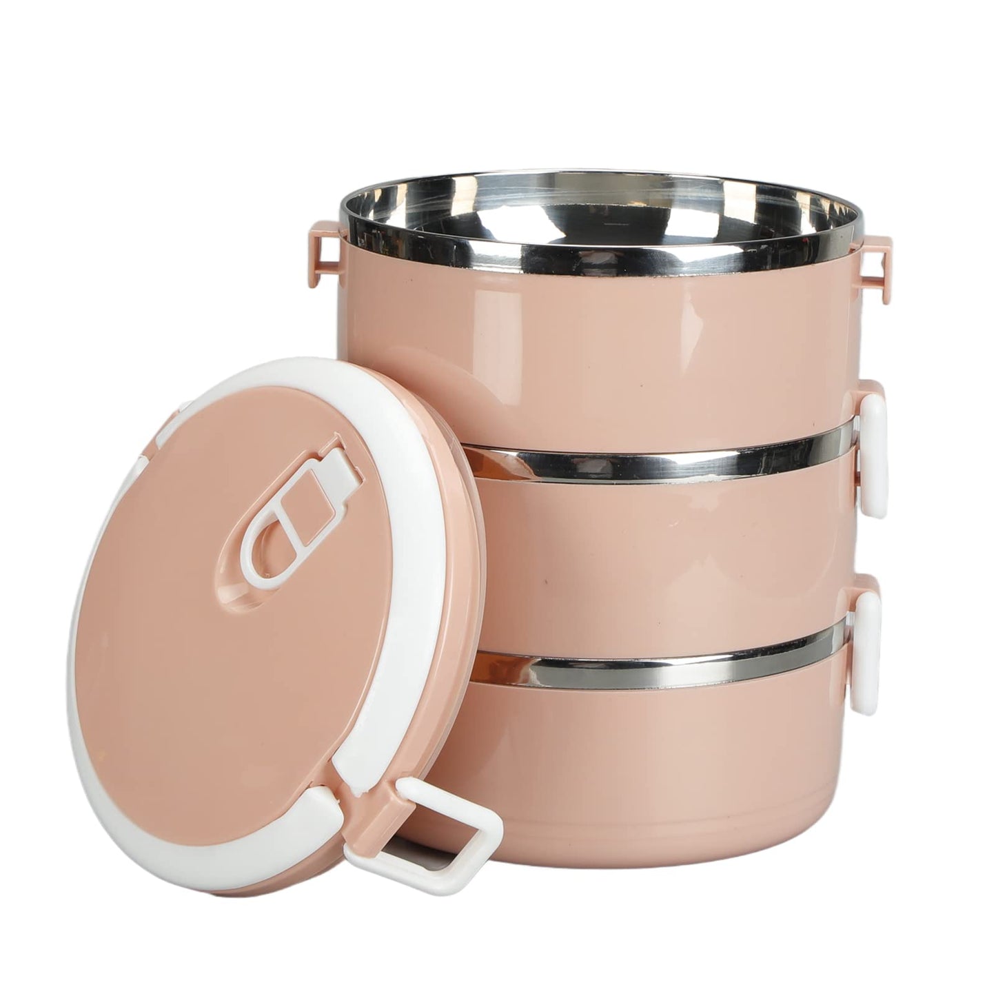 3-Tier Insulated Lunch Box | Office Tiffin Carrier, Stainless Steel