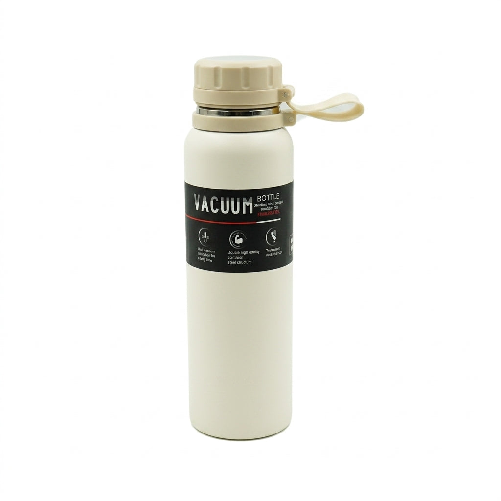 24-Hour Cold Water Bottle 1L | Insulated Steel Flask with Strap