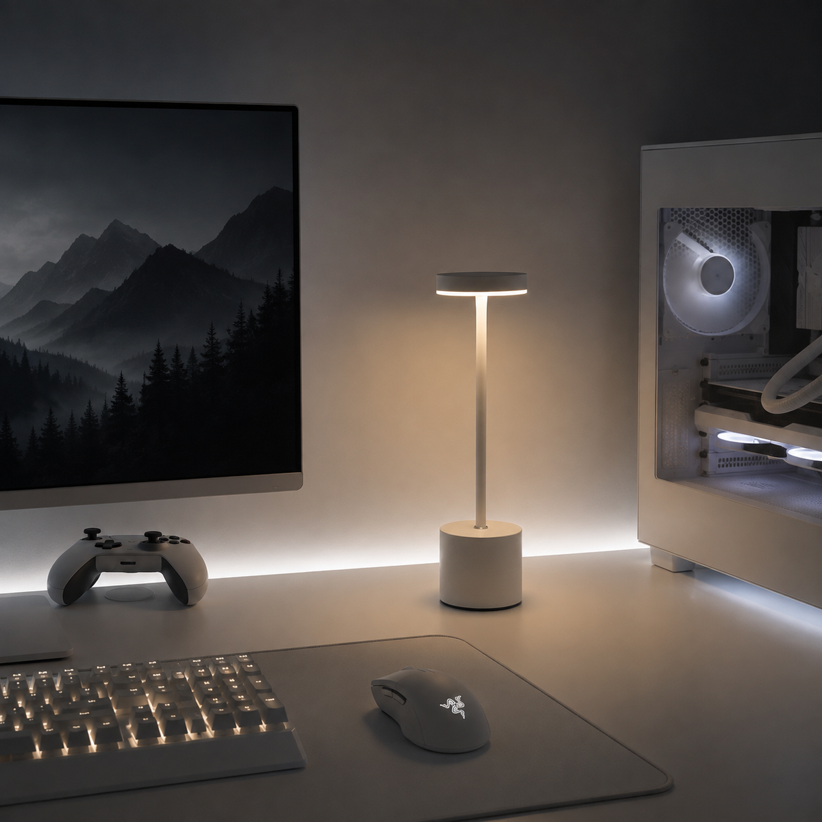 Metal Rechargeable Table Lamp with Touch Control & 3 Light Modes