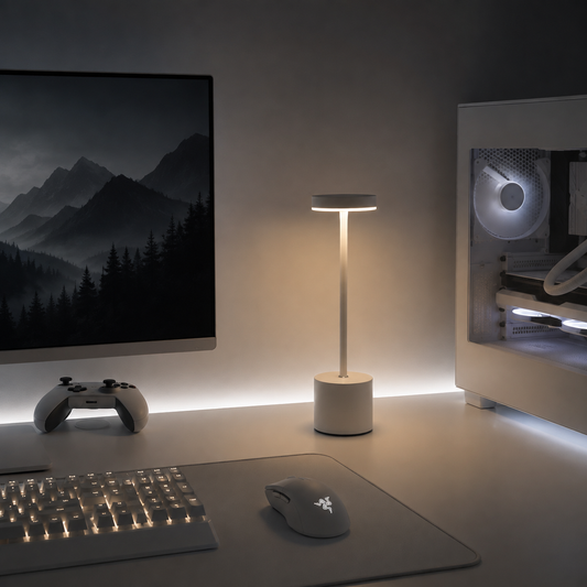 Metal Rechargeable Table Lamp with Touch Control & 3 Light Modes