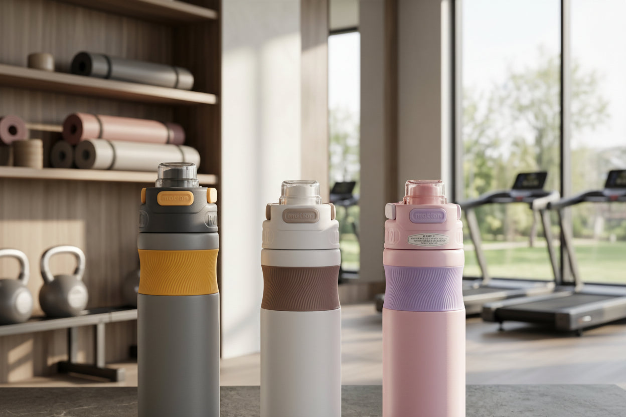 580ml Gym Bottle | Non-Slip Grip, Sweatproof Steel Flask