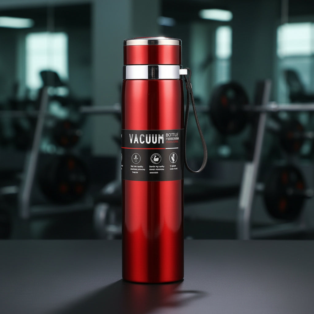 800ml–1L Travel Water Bottle | Steel Flask with Strap, 5 Colors