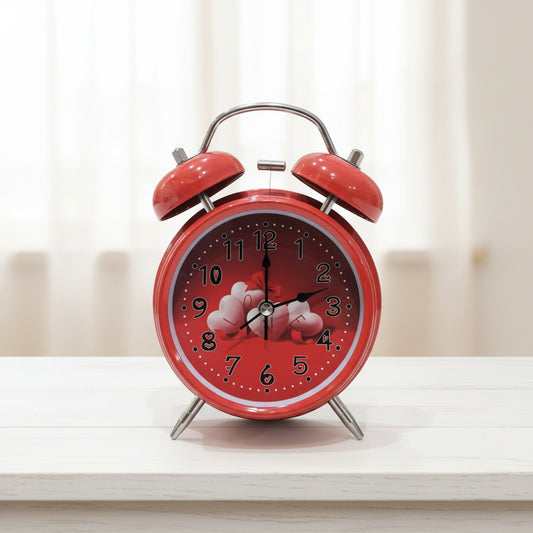 Red Heart Alarm Clock | Valentine's Gift + Loud Twin Bell