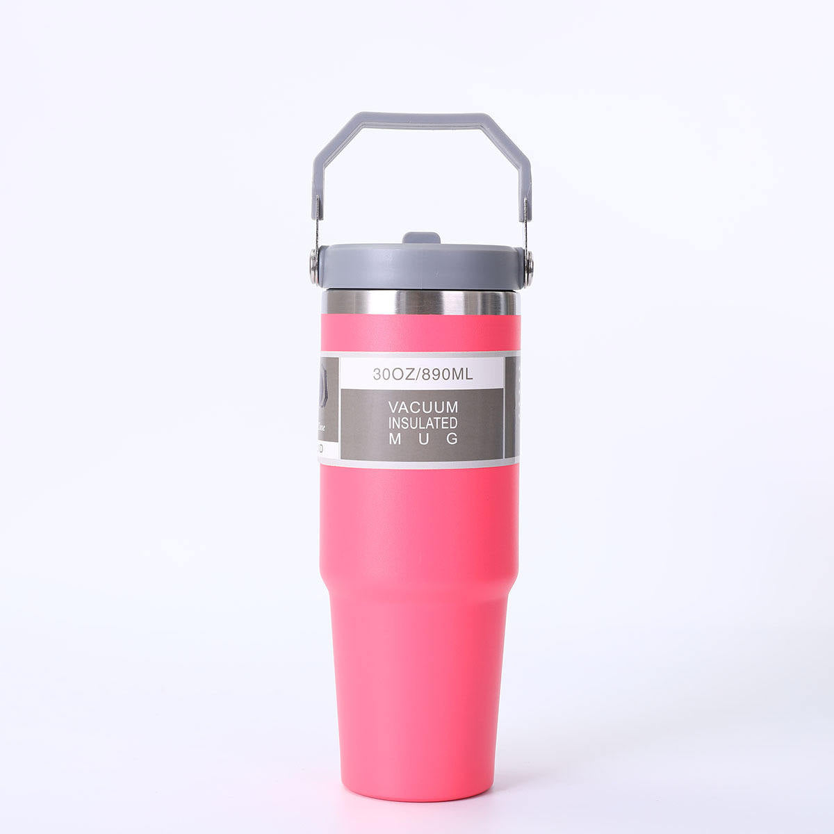 890ml Iced Coffee Tumbler with Straw | Fits Car Cupholder, 5 Colors
