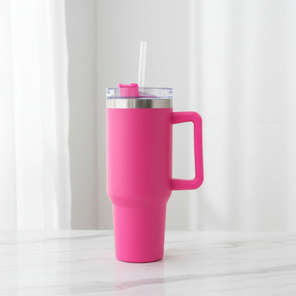 1.2L Stanley-Style Tumbler with Handle & Straw | 5 Colors