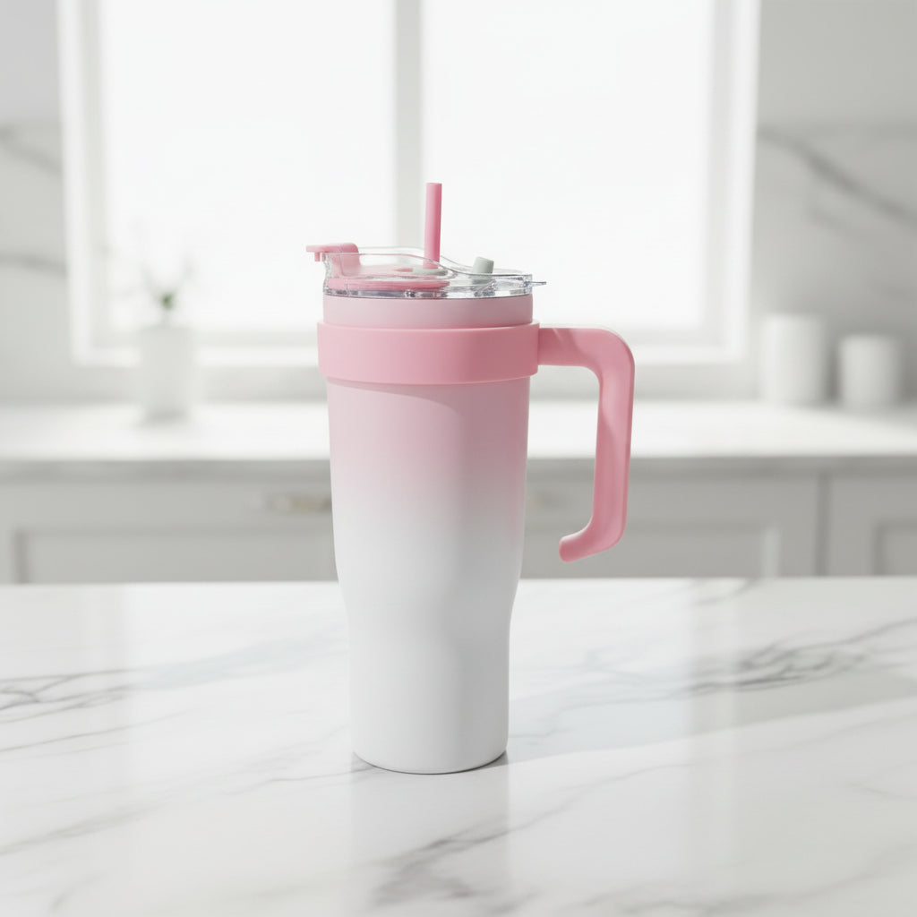 1.2L Gradient Tumbler with Handle | Ombre Aesthetic, 5 Shades