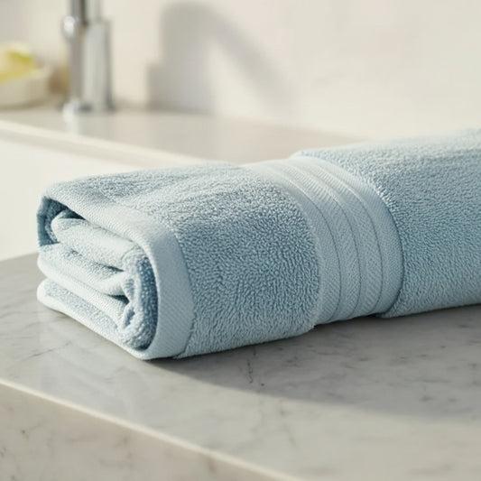 Pure Cotton Bath Towel 550 GSM | Chevron Pattern, 5 Colors