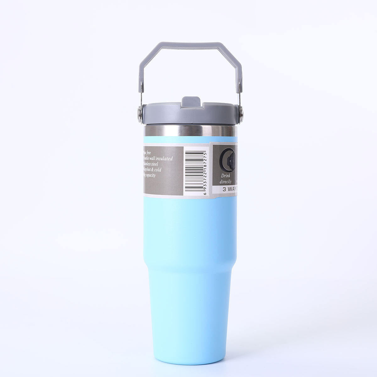 890ml Iced Coffee Tumbler with Straw | Fits Car Cupholder, 5 Colors