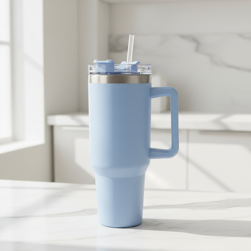1.2L Stanley-Style Tumbler with Handle & Straw | 5 Colors