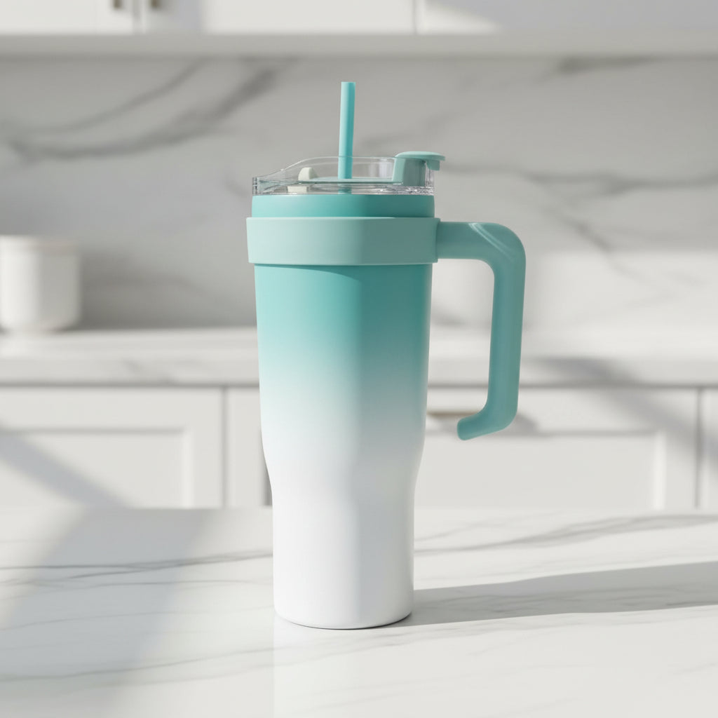 1.2L Gradient Tumbler with Handle | Ombre Aesthetic, 5 Shades