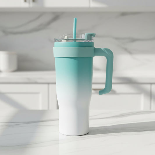 1.2L Gradient Tumbler with Handle | Ombre Aesthetic, 5 Shades