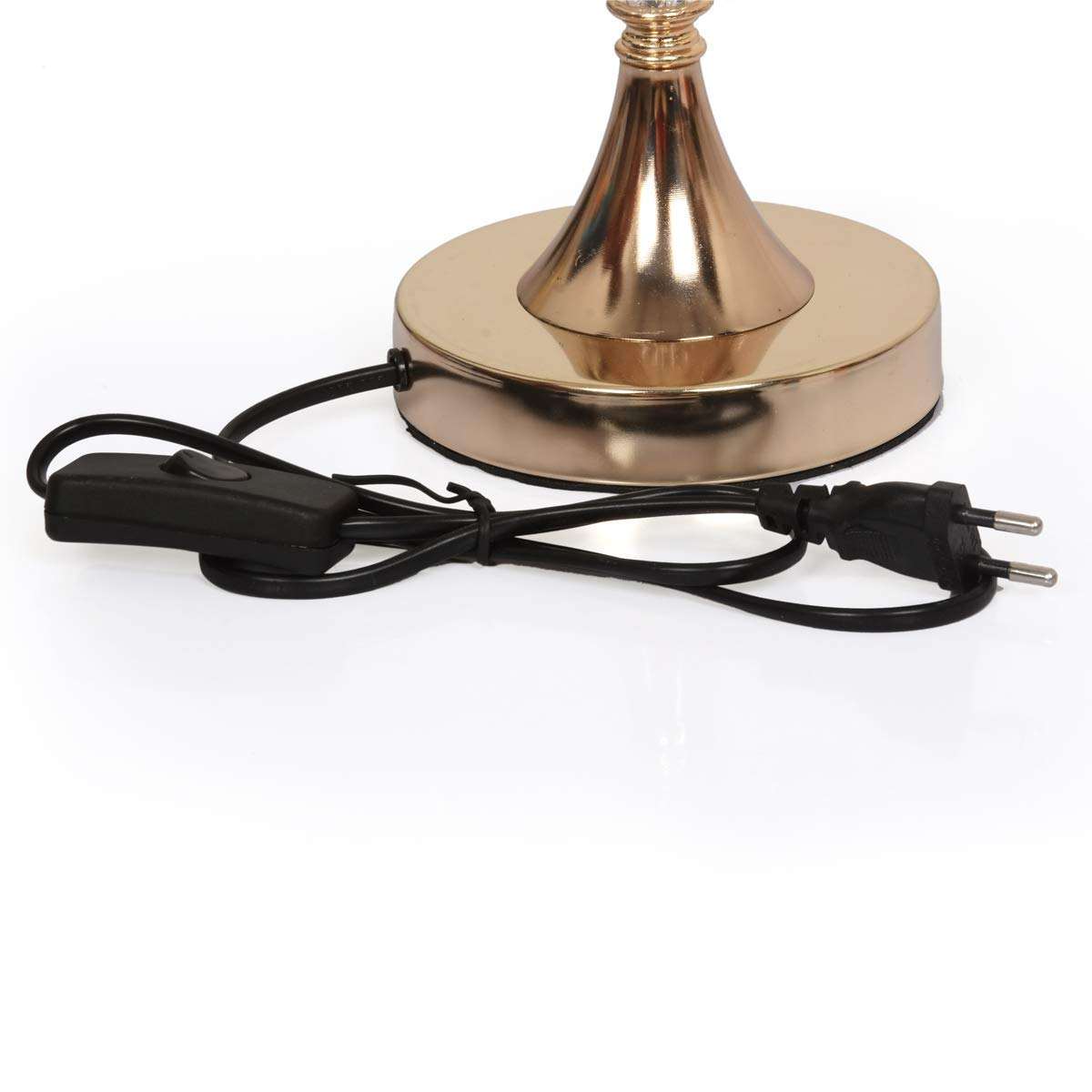 Crystal Pillar Table Lamp | USB Charging Brass Lamp, Hotel-Style