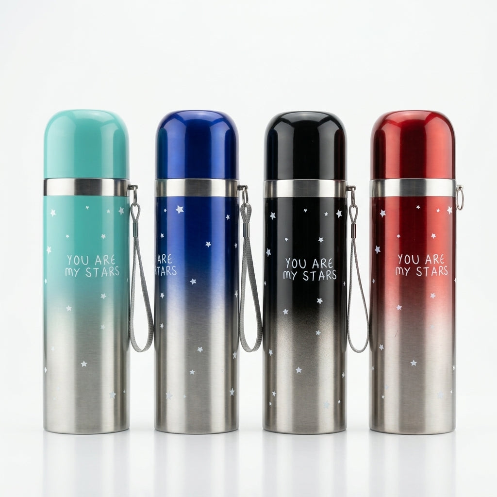 "You are my Stars" Double-Tone Stainless Steel Vacuum Bottle | 500ml Insulated Kids Thermos