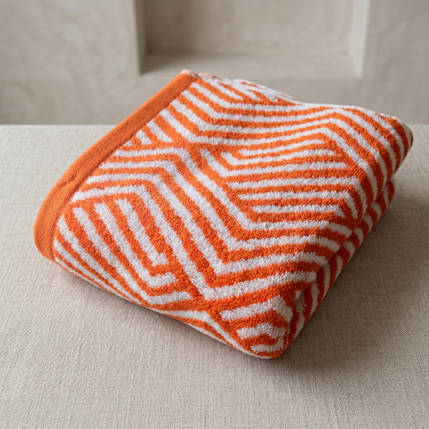 Geometric Cotton Towel 550 GSM | Bath & Hand Sizes, Premium Weave