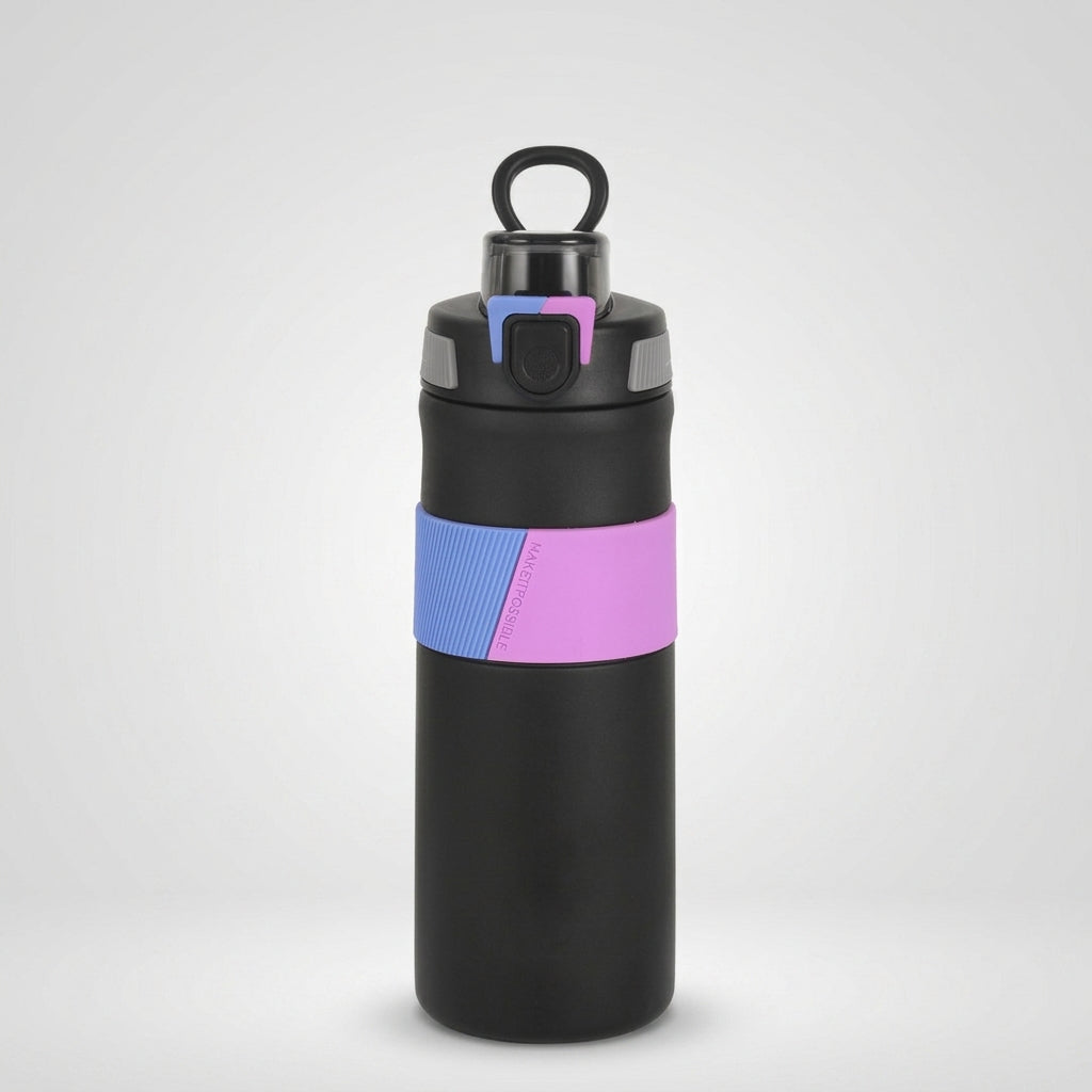 650ml Gym Water Bottle | Leakproof Steel Sport Flask, 5 Colors