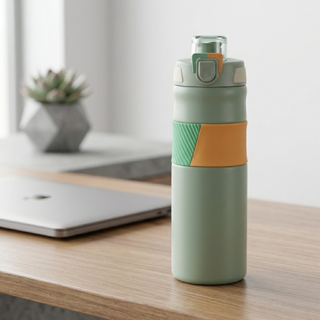650ml Gym Water Bottle | Leakproof Steel Sport Flask, 5 Colors