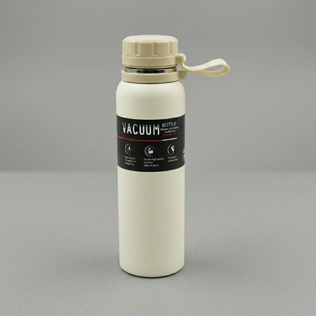 24-Hour Cold Water Bottle 1L | Insulated Steel Flask with Strap
