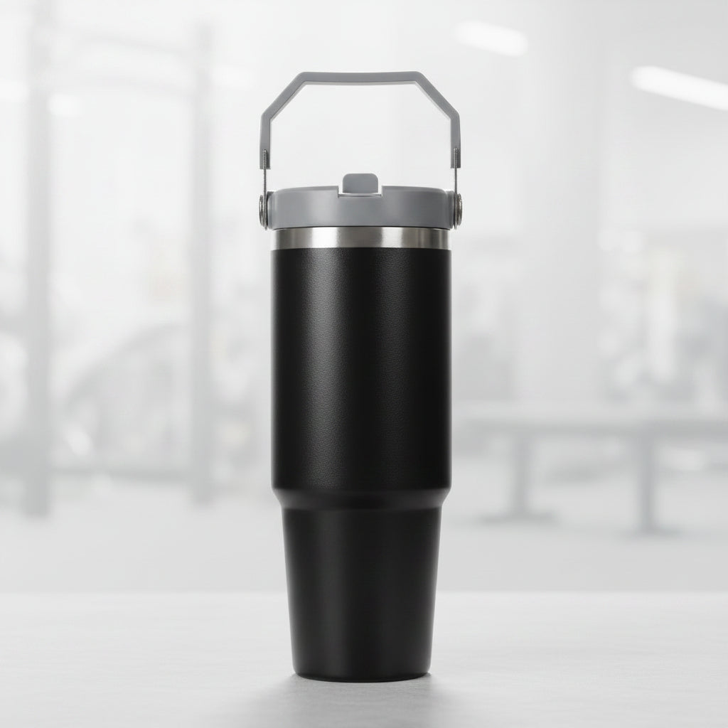 890ml Iced Coffee Tumbler with Straw | Fits Car Cupholder, 5 Colors