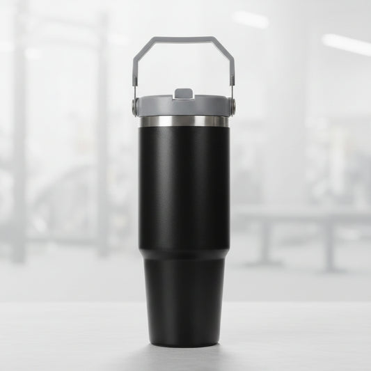 890ml Iced Coffee Tumbler with Straw | Fits Car Cupholder, 5 Colors