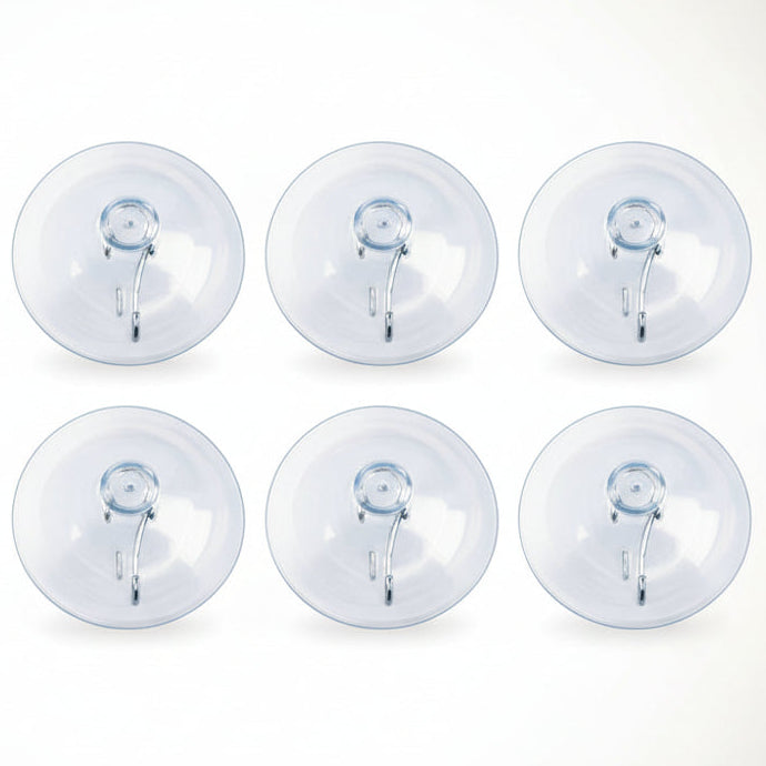 Heavy-Duty Suction Hooks (Pack of 6) | No-Drill Bathroom Wall Hooks