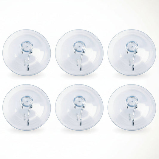 Heavy-Duty Suction Hooks (Pack of 6) | No-Drill Bathroom Wall Hooks
