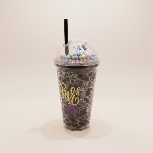 Kawaii Freezer Tumbler 450ml | Cute Bunny Lid for Iced Drinks