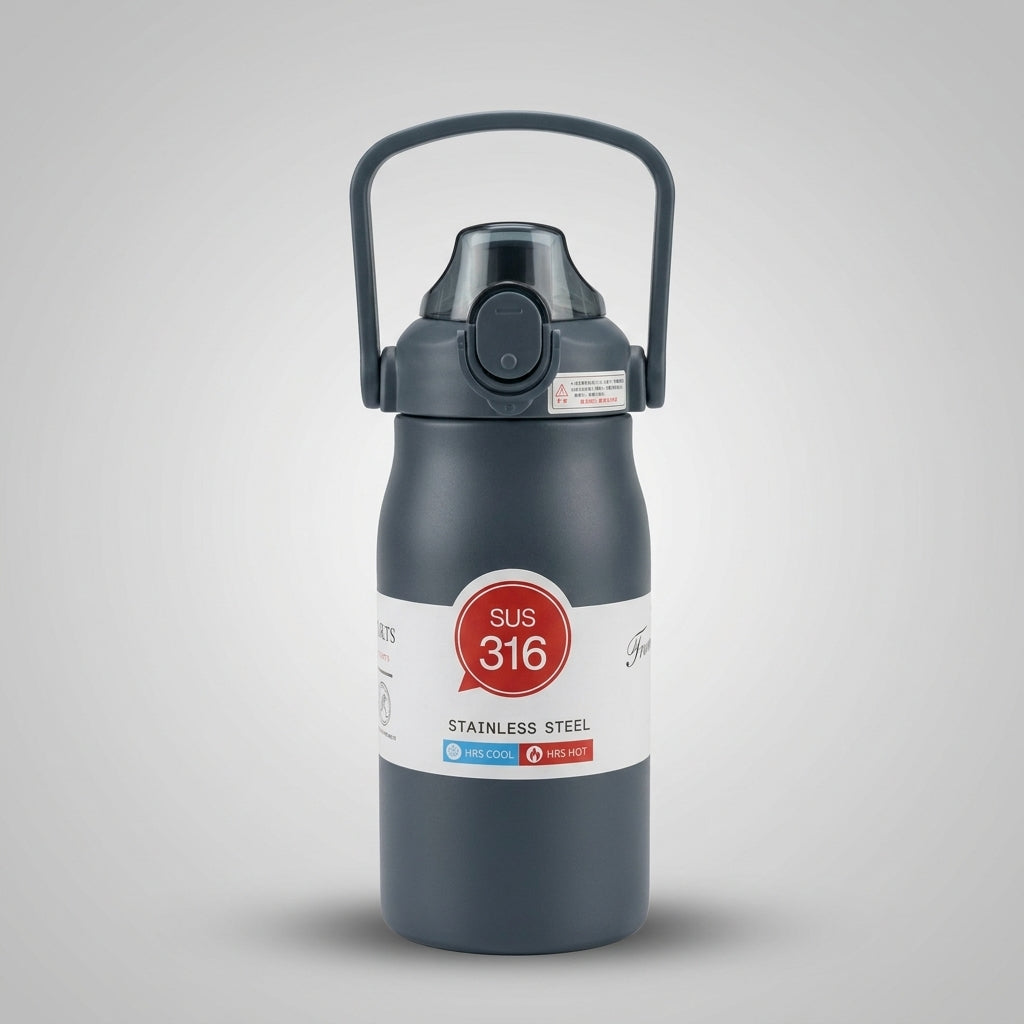 Premium SUS 316 Stainless Steel Vacuum Flask | Insulated Hot & Cold Sports Thermos