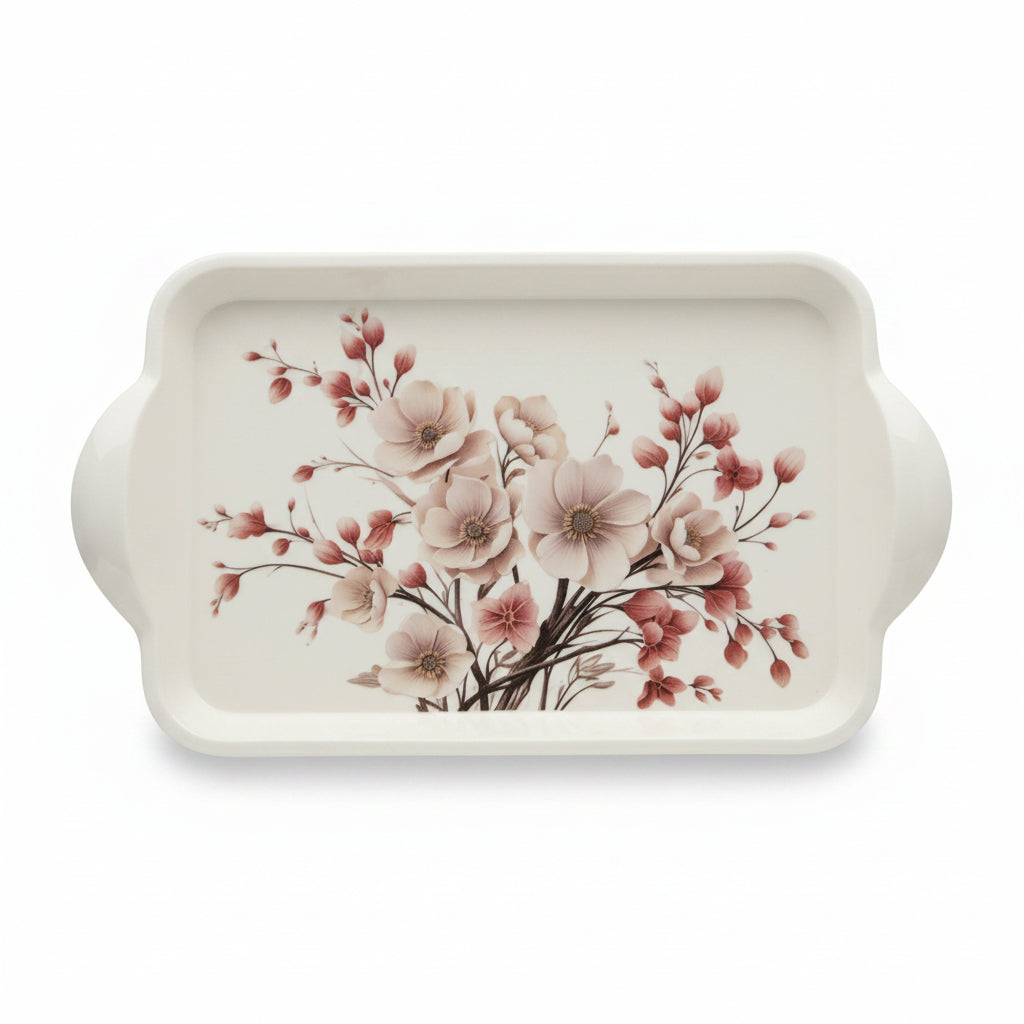 3-Piece Nested Melamine Tray Set |  Turkish Glaze Finishing