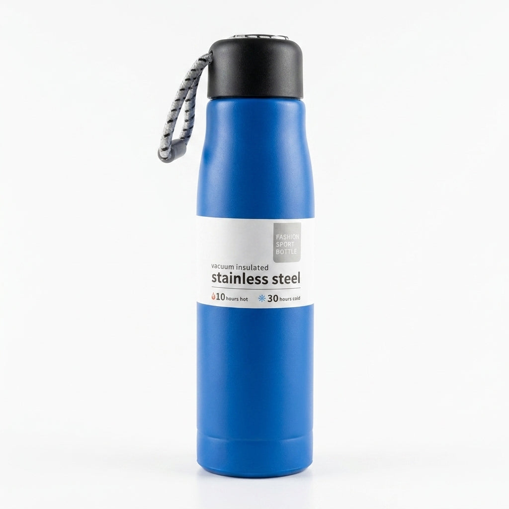 Insulated Stainless Steel Sport Bottle | 550ml Hot & Cold Travel Flask