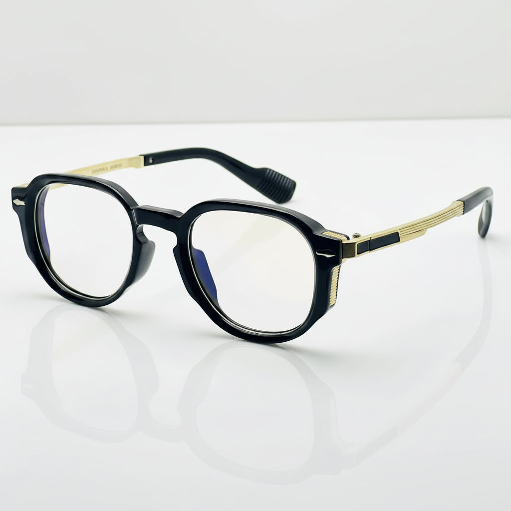Round Designer Eyeglass Frames | Vintage Panto Style, 5 Colors