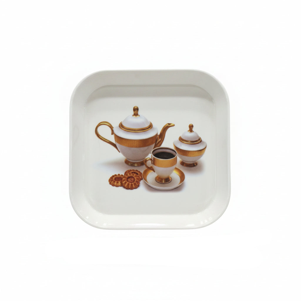 3-Piece Square Melamine Serving Tray Set | 12" Large