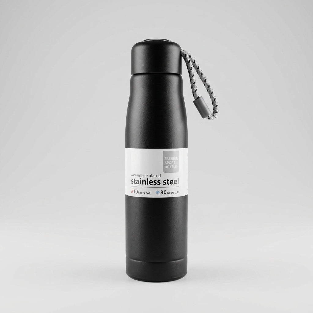 Insulated Stainless Steel Sport Bottle | 550ml Hot & Cold Travel Flask