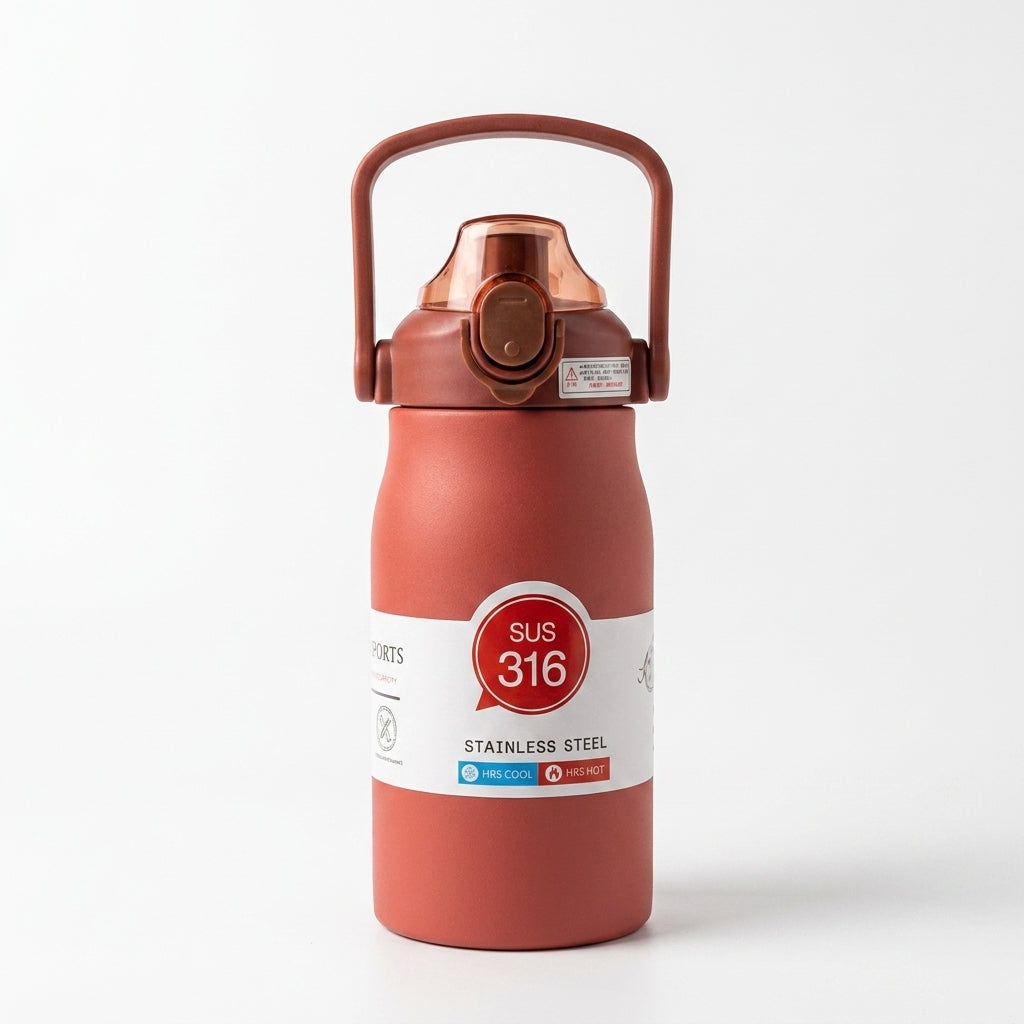Premium SUS 316 Stainless Steel Vacuum Flask | Insulated Hot & Cold Sports Thermos