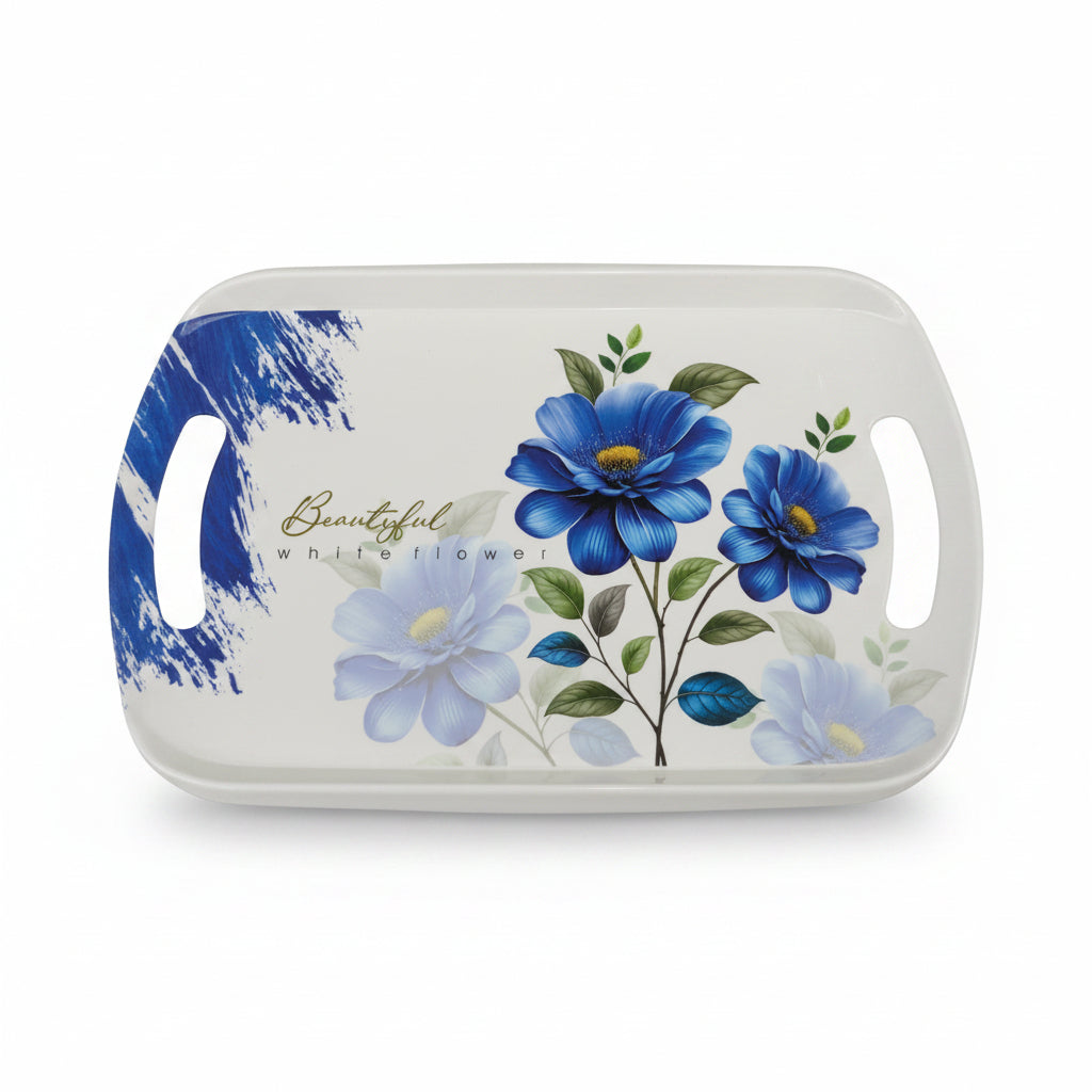 3-Piece Blossom  Melamine Serving Tray Set