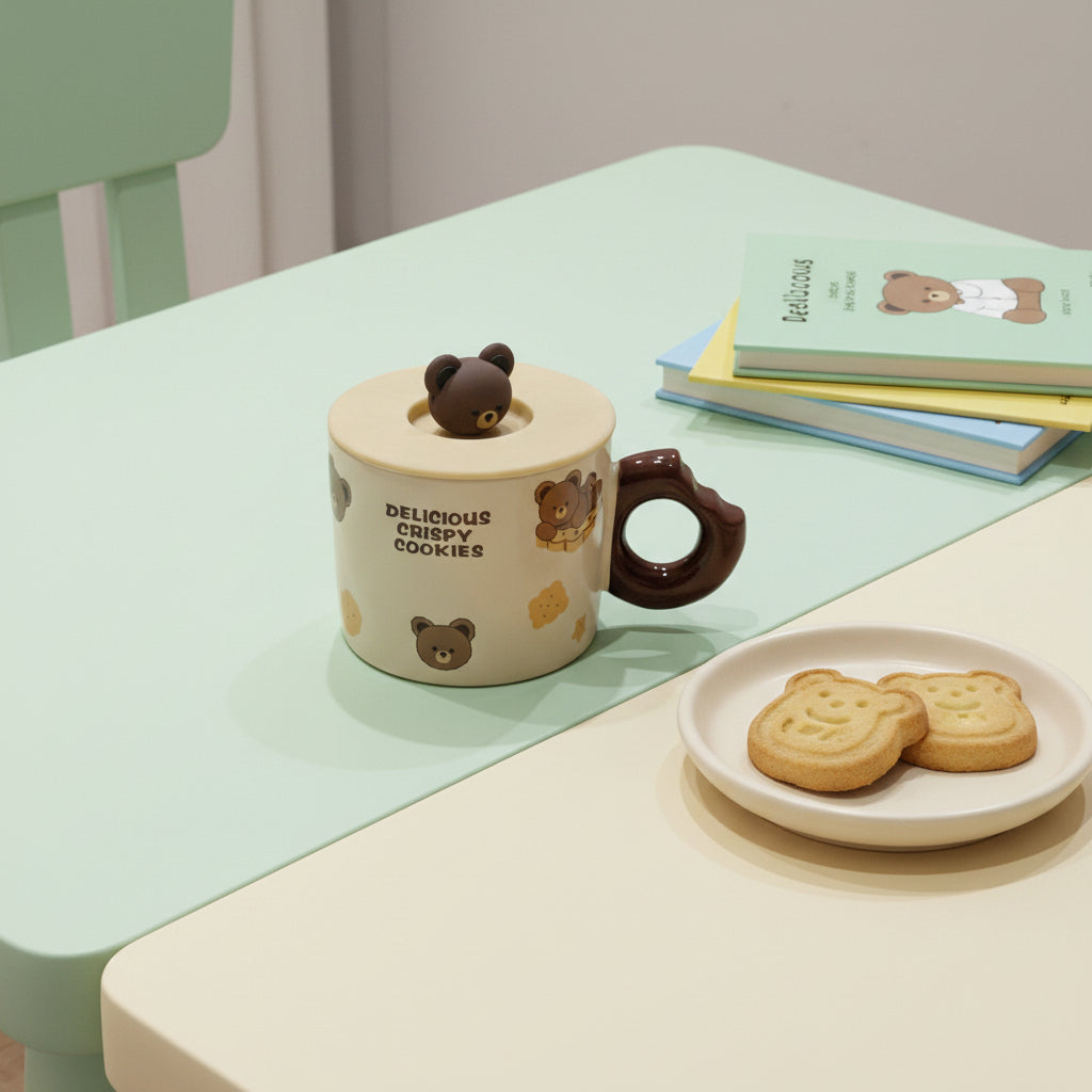 Cute 3D Bear Coffee Mug 400ml | Kawaii Gift Cup for Kids & Teens