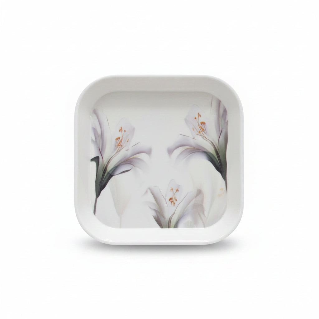 3-Piece Square Melamine Serving Tray Set | 12" Large