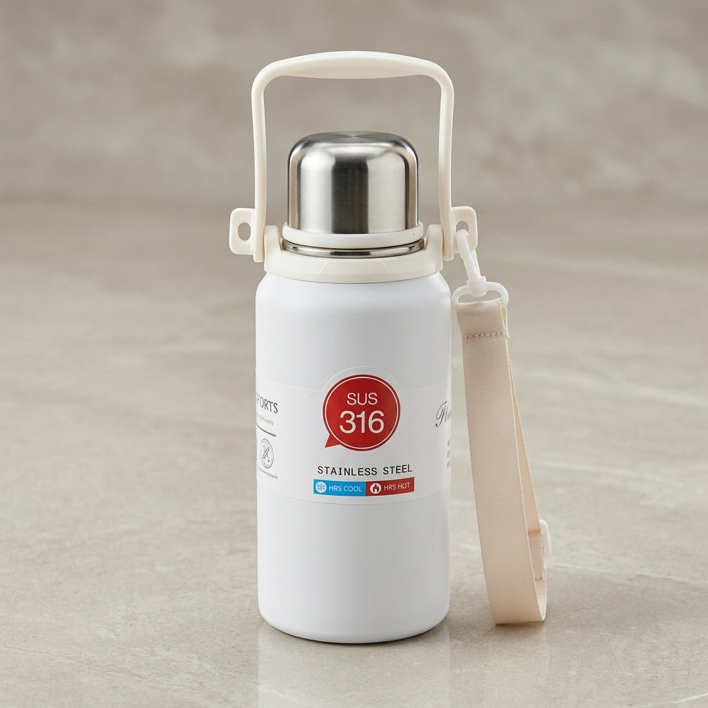 Premium SUS 316 Stainless Steel Vacuum Flask | 1000ml High-Capacity Travel Thermos