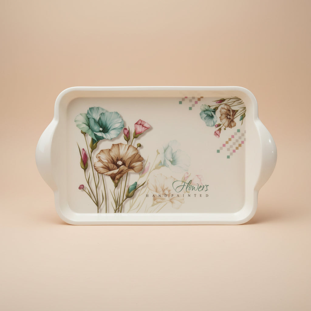 3-Piece Nested Melamine Tray Set |  Turkish Glaze Finishing