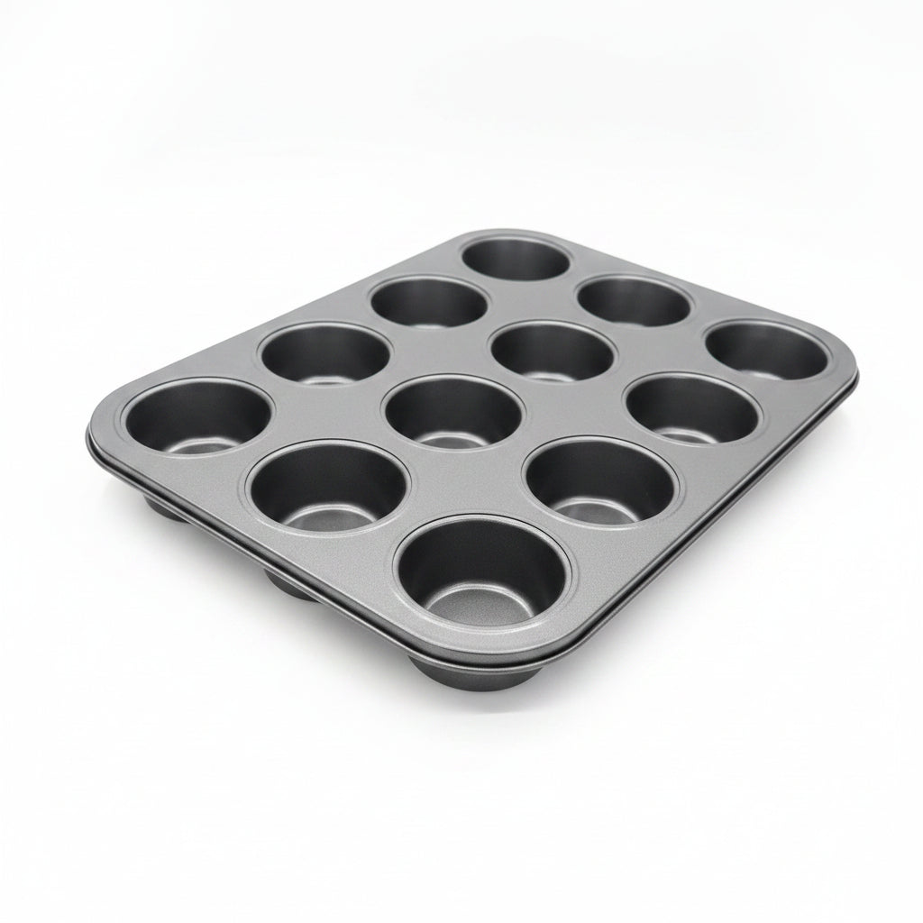 12-Cup Cupcake Tray | Non-Stick Carbon Steel Muffin Pan