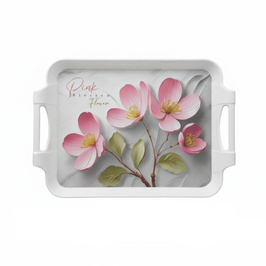 3-Piece Nested Melamine Food & Drink Serving Tray Set