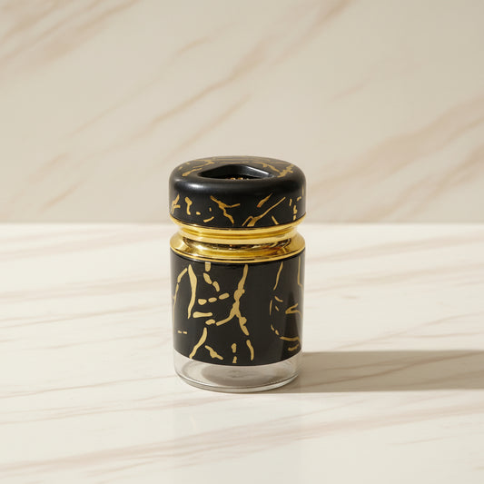 Marble & Gold Spice Shaker | Adjustable Glass Seasoning Jar, 3 Designs